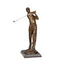 Sports Brass Statue Golfer Decor Bronze Sculpture Tpy-395